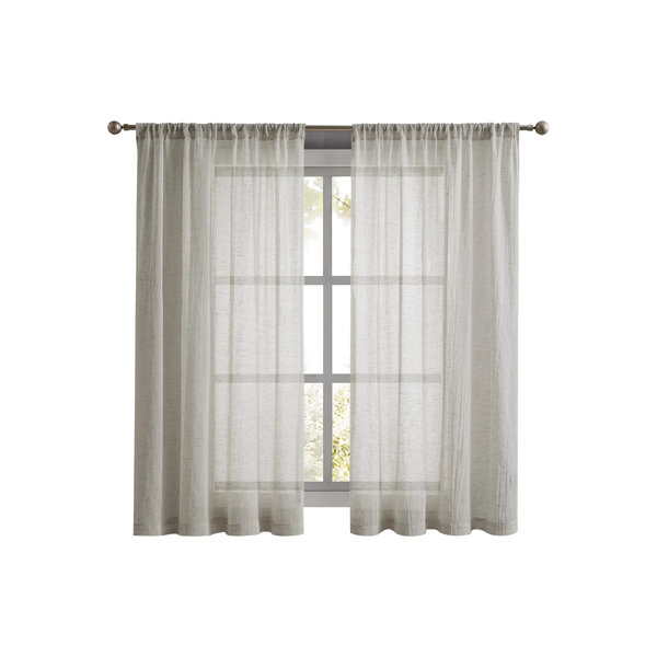 Modern Cotton Blend Living Room Curtains Curtains + Drapes AllModern